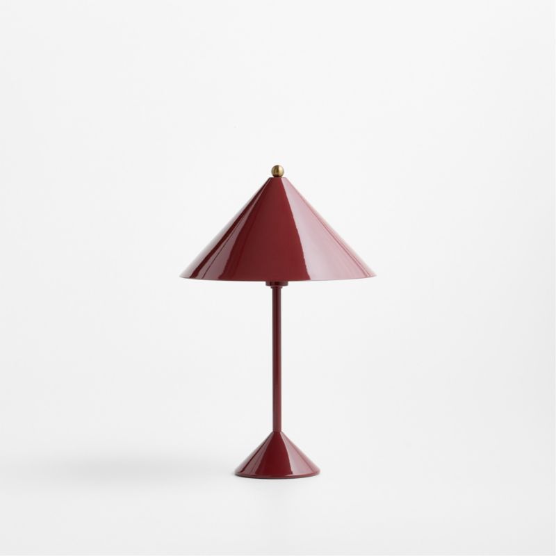 Arden Enamel Deep Red Kids Table Lamp - image 3 of 6