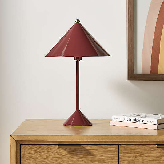 Arden Enamel Deep Red Kids Table Lamp