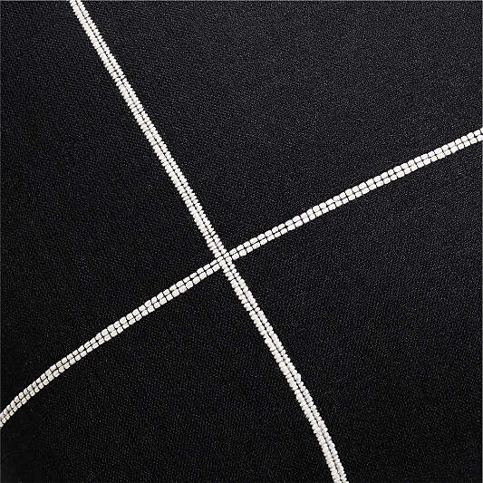 Bolé Road Argo Ethiopian Cotton 20"x20" Onyx Black Throw Pillow with Microfiber Insert