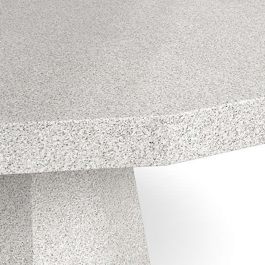 Ari 60" White Concrete and Resin Round Outdoor Pedestal Dining Table