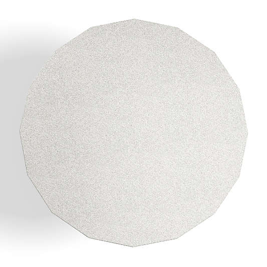 Ari 60" White Concrete and Resin Round Outdoor Pedestal Dining Table