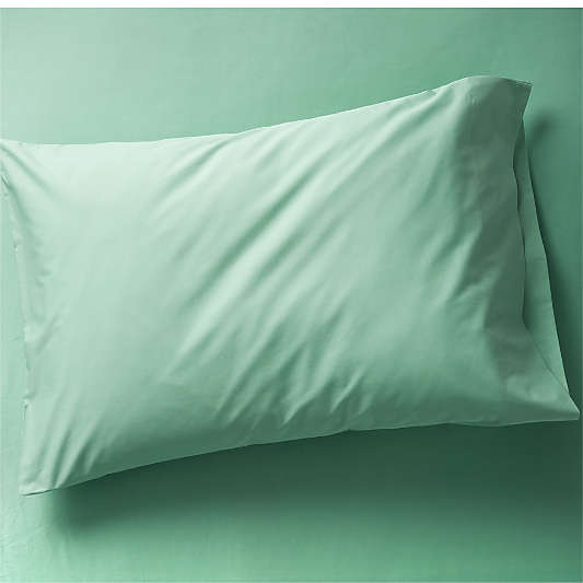 Ari Kids Organic Brushed Cotton Green Pillowcase