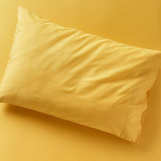 Ari Kids Organic Brushed Cotton Yellow Pillowcase