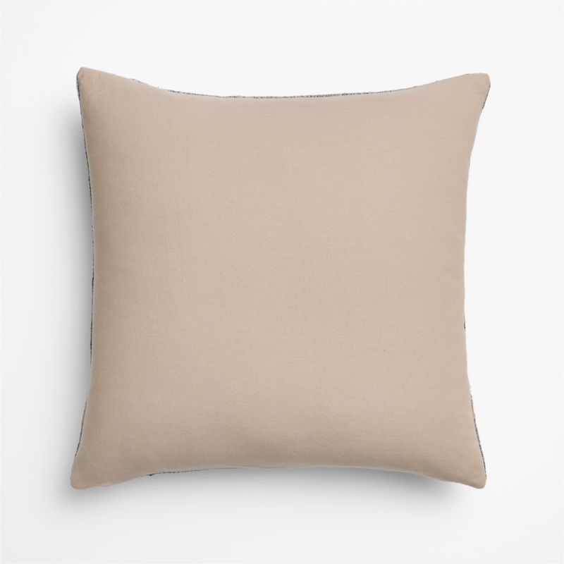 Aria Organic Cotton, Linen and Silk Blend 20"x20" Deep Indigo Throw Pillow Cover - image 2 of 7