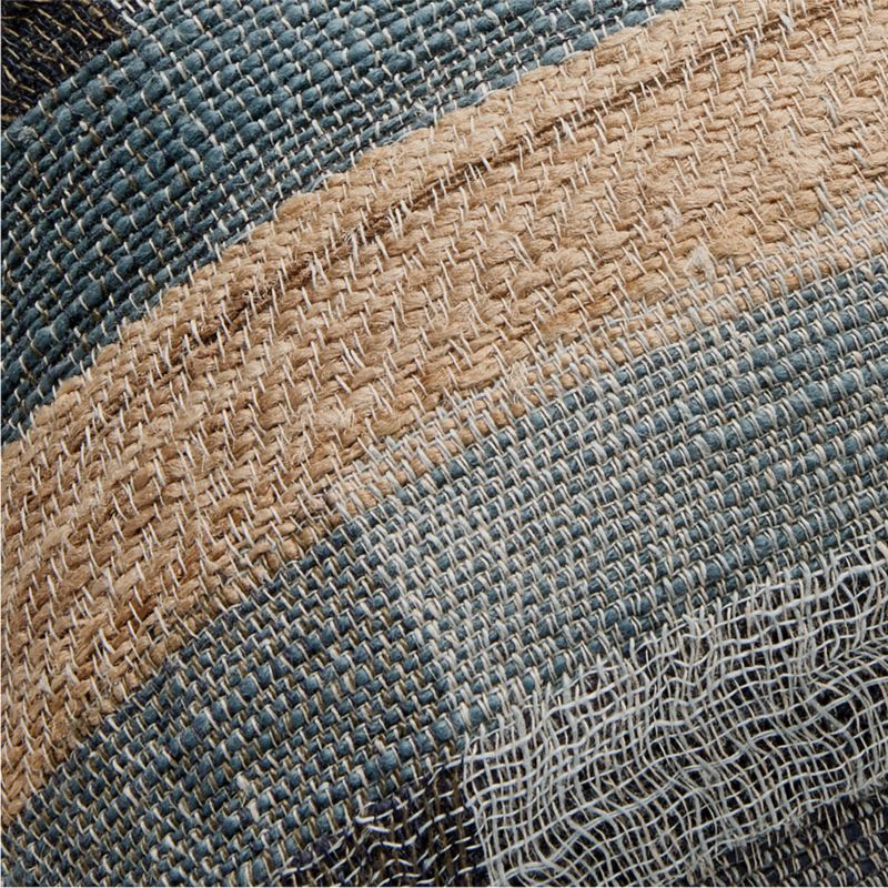 Aria Organic Cotton, Linen and Silk Blend 20"x20" Deep Indigo Throw Pillow Cover - image 3 of 7