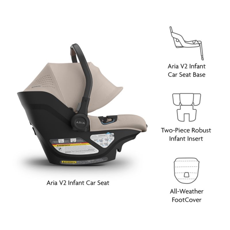 UPPAbaby ® Aria V2 Ada Sandstone Melange Infant Car Seat and Base - image 5 of 8