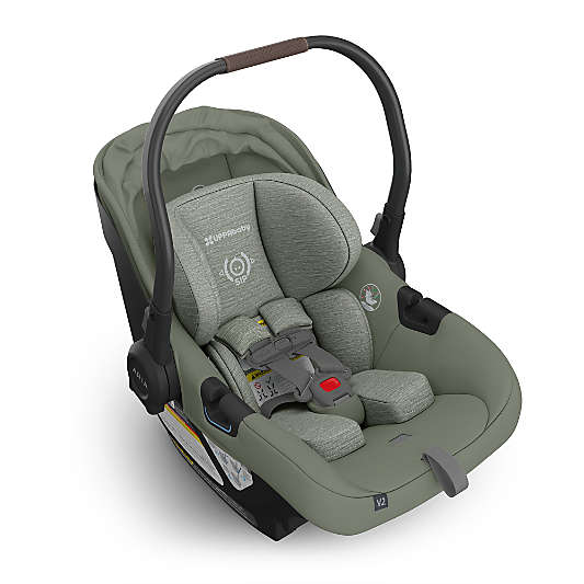 UPPAbaby Aria V2 Evelyn Green Infant Car Seat and Base