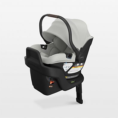 View UPPAbaby Aria V2 Savannah Pearl Grey Infant Car Seat and Base details