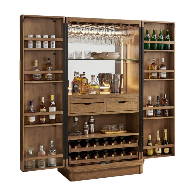Aria 38" Brown Bar Cabinet - image 4 of 7