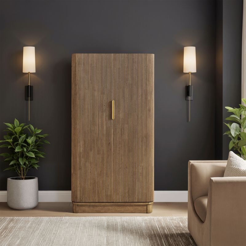 Aria 38" Brown Bar Cabinet - image 2 of 7