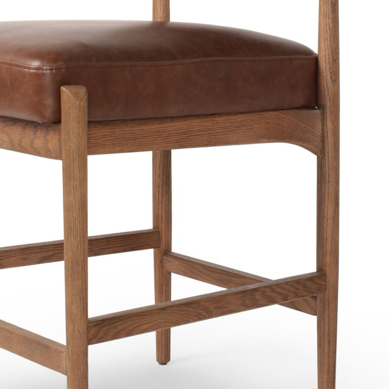 Arielle Shearling Tan Oak Counter Stool - image 7 of 8