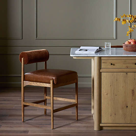Arielle Sienna Tan Oak Counter Stool