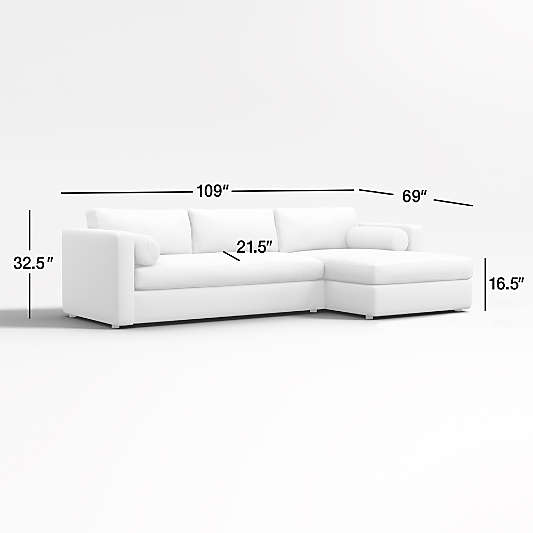 Aris 2-Piece Right-Arm Chaise Sectional Sofa