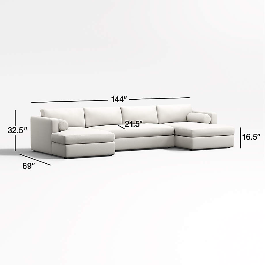 Crate and 2025 barrel double chaise