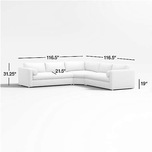 Aris 3-Piece Wedge Sectional Sofa