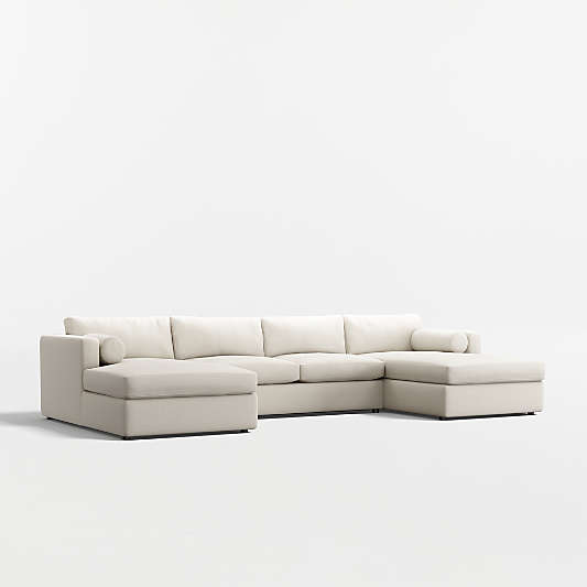 Aris 3-Piece U-Shaped Sectional Sofa with Double Chaise Lounge