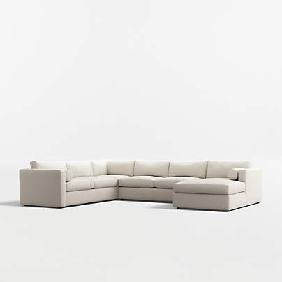 Aris 4-Piece L-Shaped Sectional Sofa with Chaise Lounge