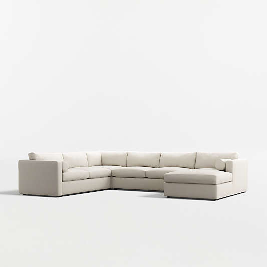 Aris 4-Piece L-Shaped Sectional Sofa with Chaise Lounge