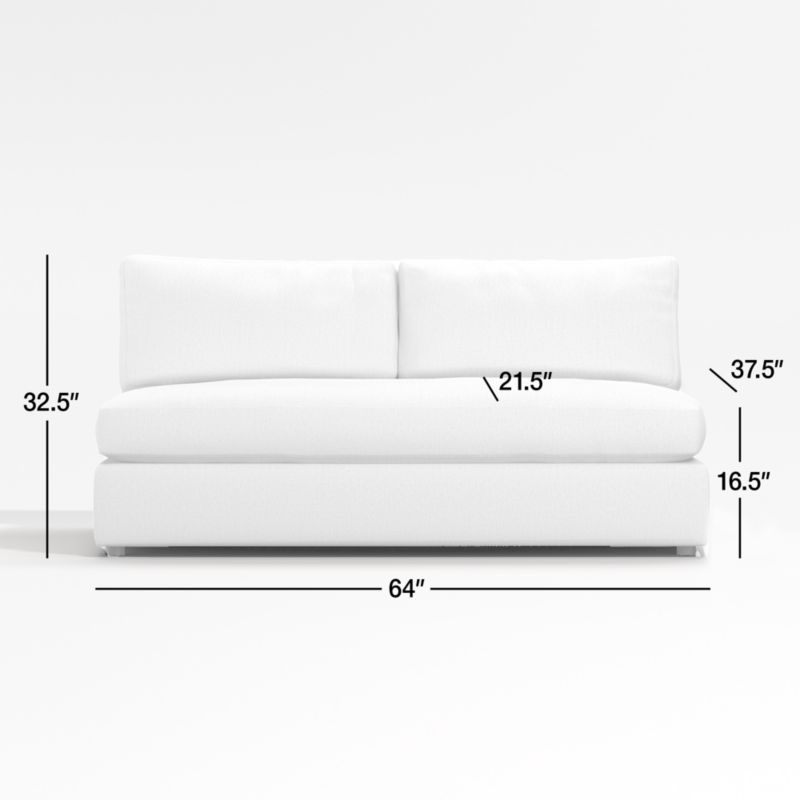 View Aris Armless Loveseat - image 2 of 3