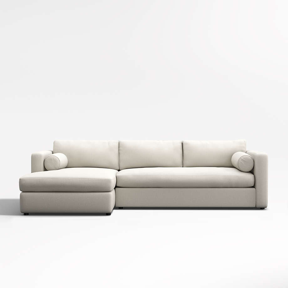 Aris Deep 2Piece LeftArm Chaise Sectional Sofa + Reviews Crate & Barrel