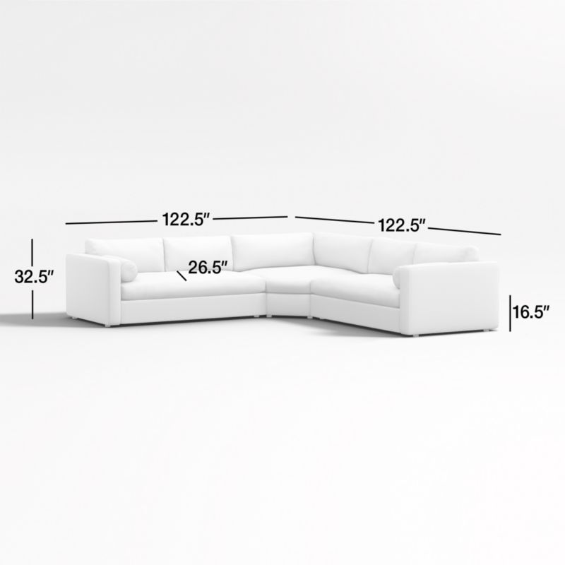 View Aris Deep 3-Piece L-Shaped Sectional Sofa - image 3 of 5