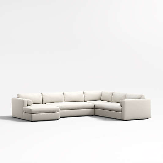 Aris Deep 4-Piece Left-Arm Chaise Sectional Sofa