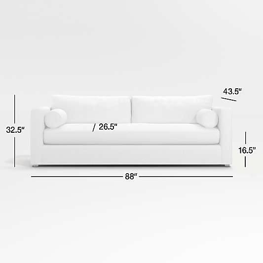 Aris 88" Deep Track-Arm Sofa