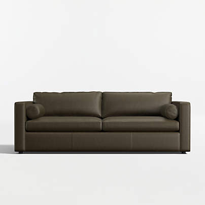 Aris Deep 88" Leather Sofa