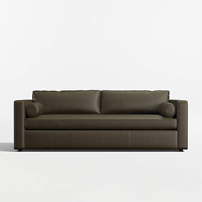 Aris Deep 88" Leather Bench Sofa
