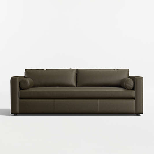 Aris Deep 88" Leather Bench Sofa