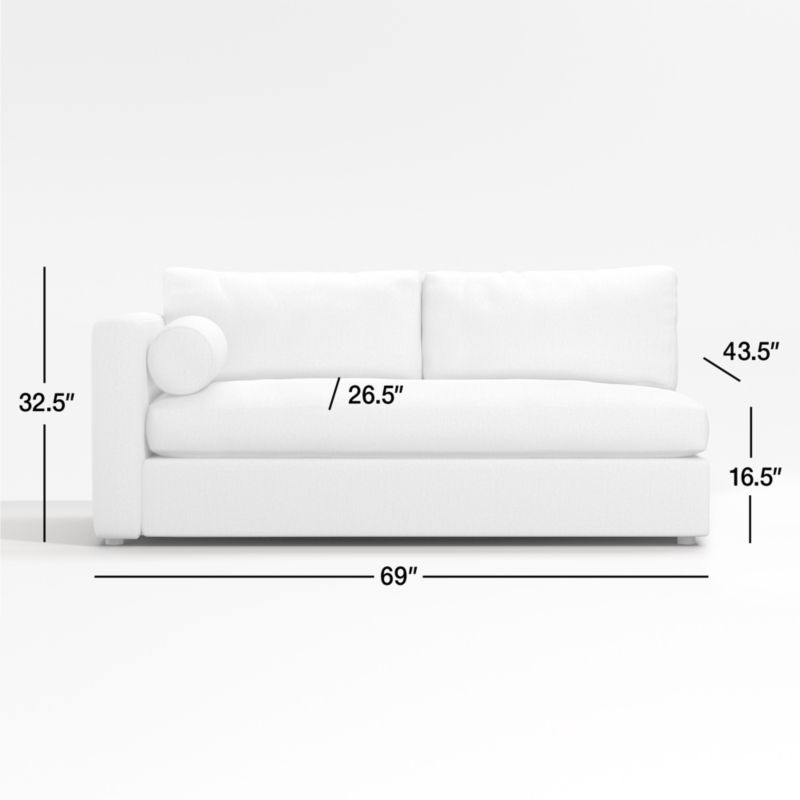 View Aris Deep Left Track-Arm Sofa - image 3 of 3