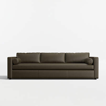 Aris Deep 105" Leather Bench Grande Sofa