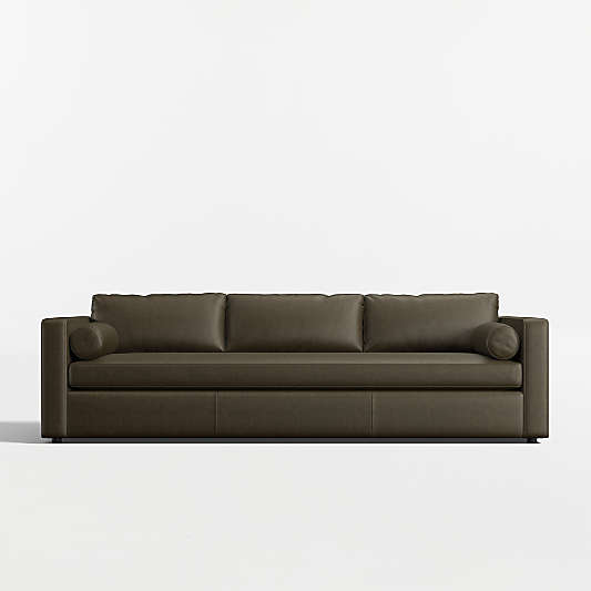 Aris Deep 105" Leather Bench Grande Sofa