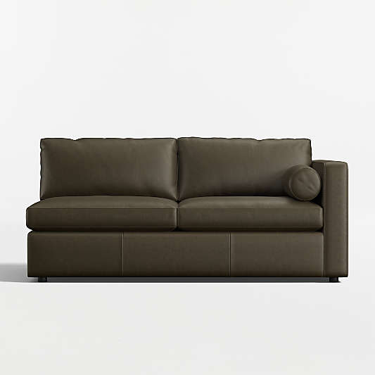 Aris Leather Right-Arm Sofa Sectional Piece