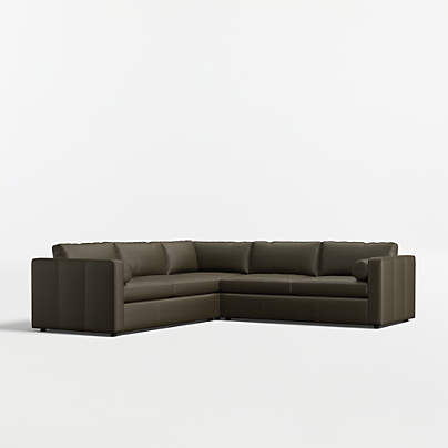 Aris 3-Piece L-Shaped Leather Sectional Sofa