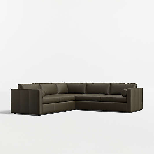 Aris 3-Piece L-Shaped Leather Sectional Sofa