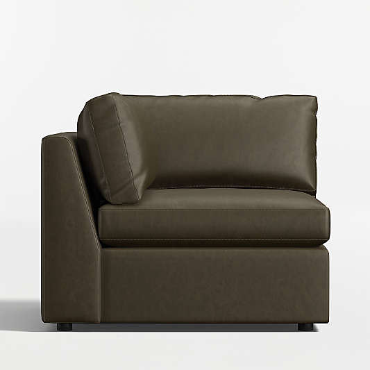 Aris Leather Corner Chair Sectional Piece