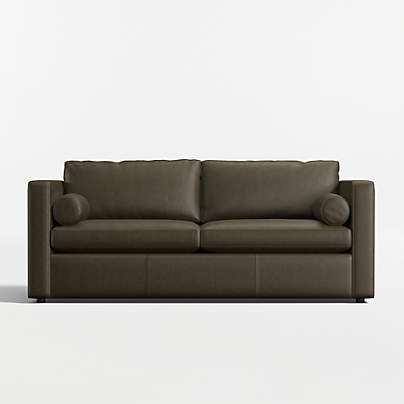 Aris 82" Leather Queen Sleeper Sofa