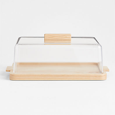 View Arla Ash Wood Rectangle Serving Board with Acrylic Lid details