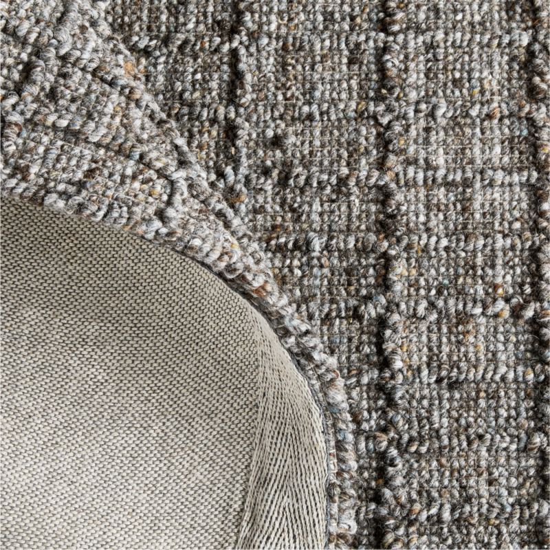 Arles Performance Wool Raised Pattern Dark Grey Area Rug 10'x14' - image 6 of 7