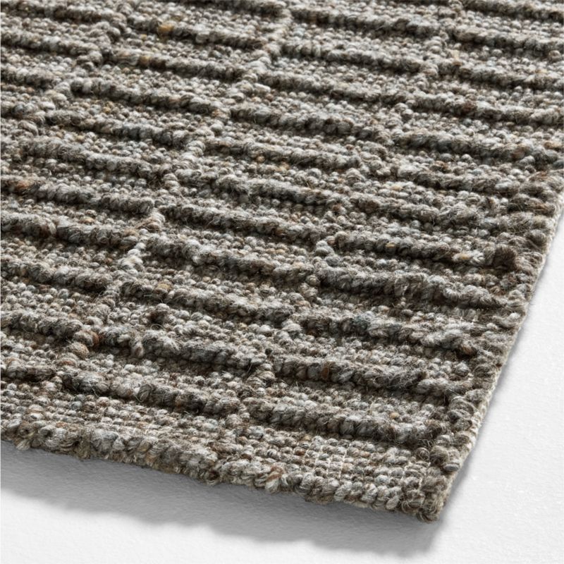 Arles Performance Wool Raised Pattern Dark Grey Area Rug 10'x14' - image 7 of 7