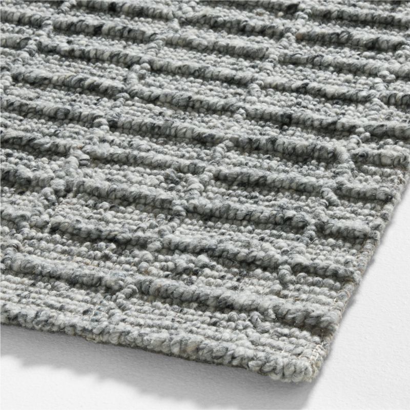 Arles Performance Wool Raised Pattern Grey Area Rug 9'x12' - image 5 of 5