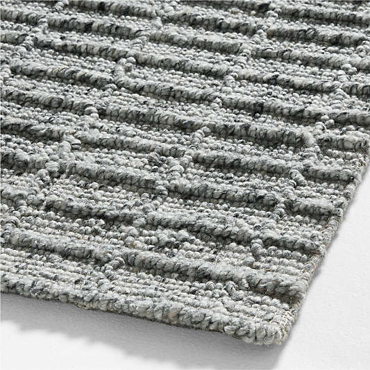 Arles Performance Wool Raised Pattern Grey Area Rug 10'x14'