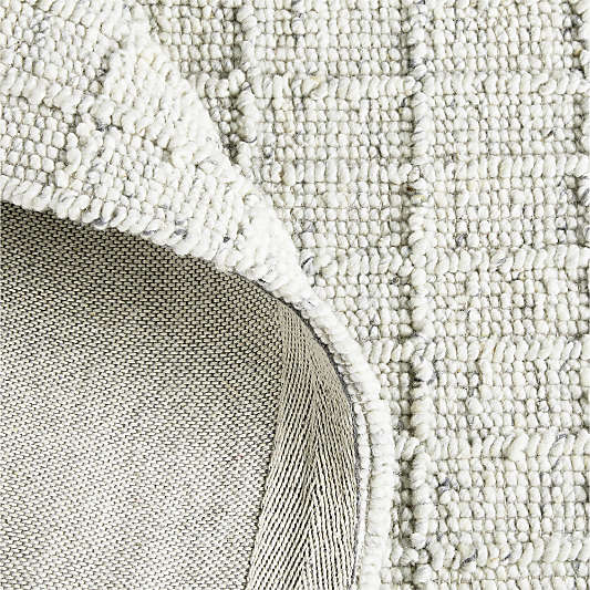 Arles Performance Wool Handwoven Ivory Rug 12"x18" Swatch