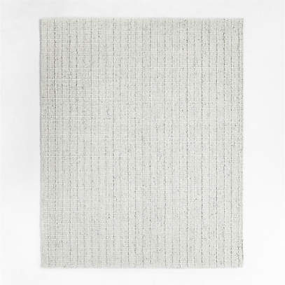 Arles Wool Raised Pattern Ivory Area Rug 6'x9' | Crate & Barrel