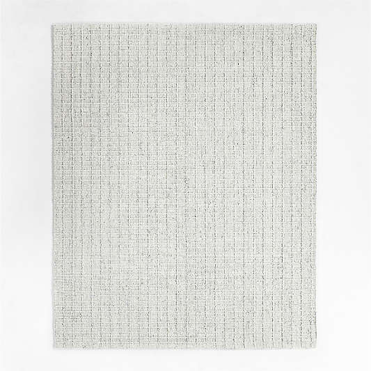 Arles Performance Wool Raised Pattern Ivory Area Rug 9'x12'