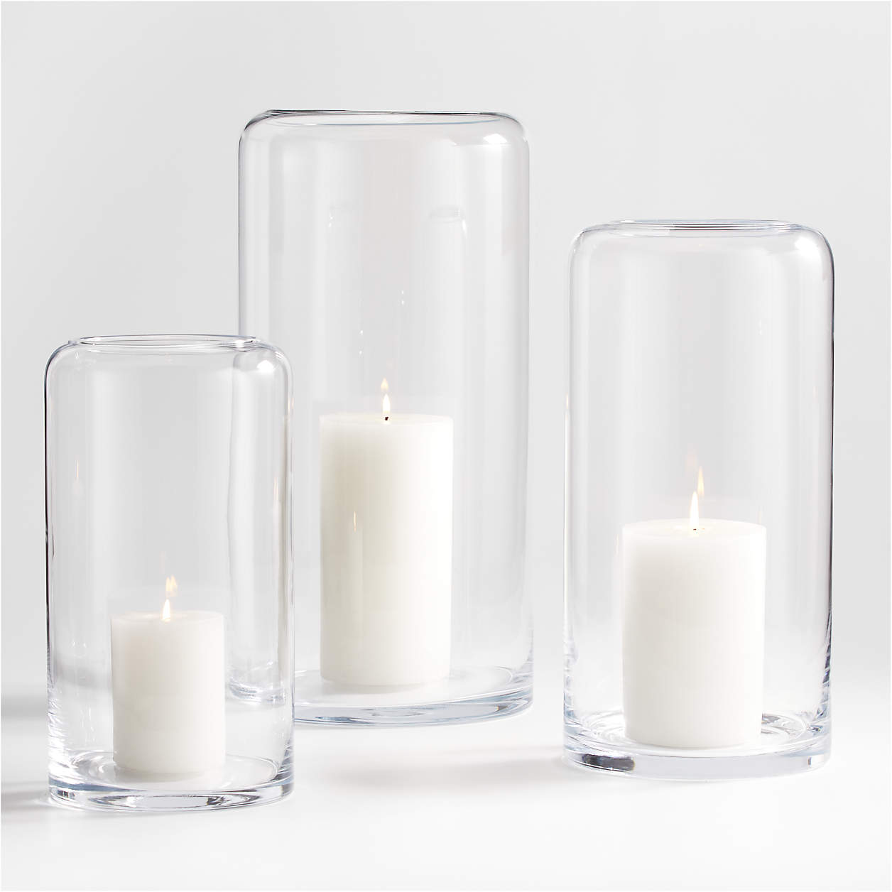 Arlet Glass Hurricane Candle Holders Crate And Barrel Canada 