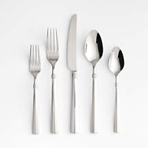 Arlette Mirror 5-Piece Flatware Place Setting + Reviews | Crate & Barrel
