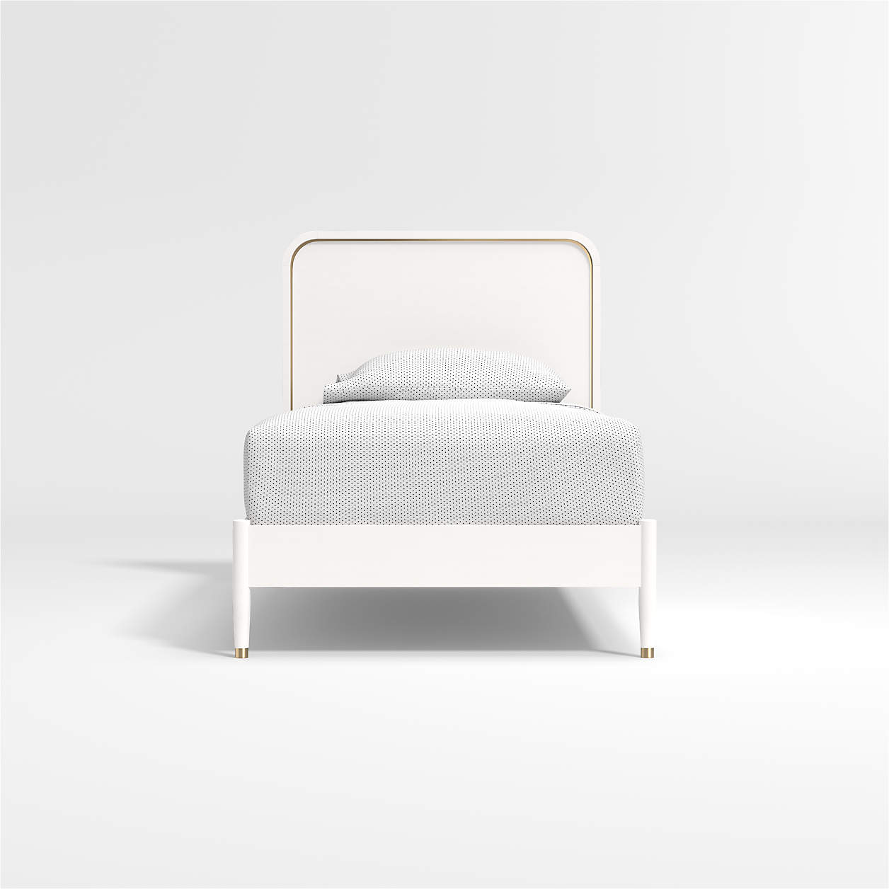 Arlo White and Gold Bed Crate and Barrel Canada