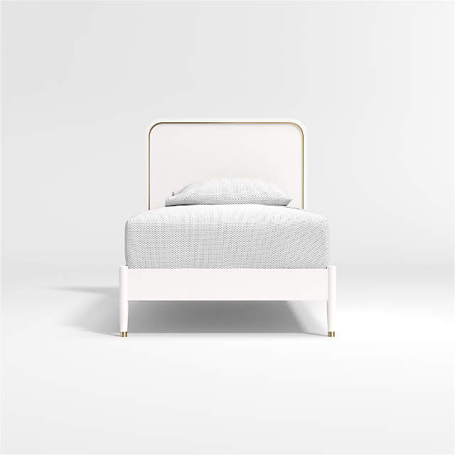 Arlo Kids White And Gold Bed Crate, Rose Gold Bed Frame Twin